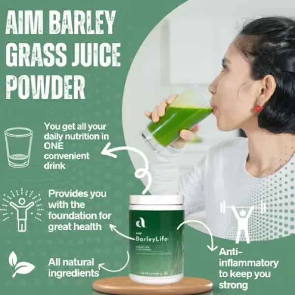 Natural Barley grass juice powder Vegan Capsules - AIM BarleyLife Capsules - (280 capsules)