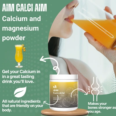 Calcium and magnesium powder supplement - Shop AIM CalciAIM (400g) in South Africa