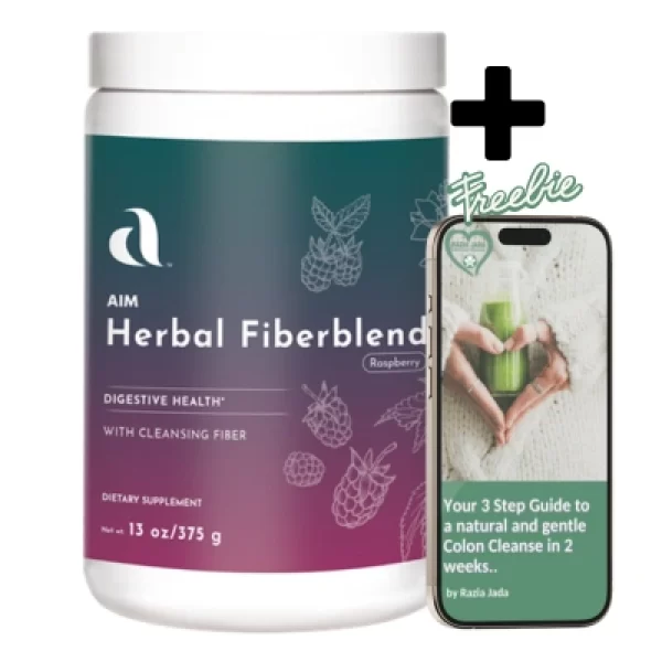 Natural Colon Cleansing Supplement - AIM Herbal Fiberblend raspberry powder South Africa (375g)