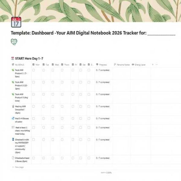 AIM Digital Notebook Planner 2026 - Exclusive from MotherNature
